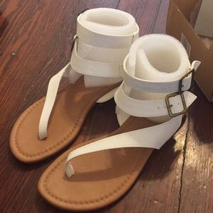 White sandals